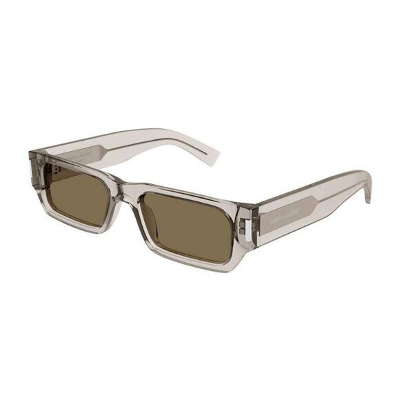 NWT SAINT LAURENT SUNGLASSES BEIGE BROWN - Picture 1 of 5